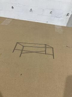 A PALLET TO INCLUDE 4 X RV ASTLEY GLASS TOP COFFEE TABLES (1 BOX MISSING GLASS)(ESTIMATED RRP £800)