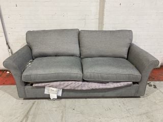 JOHN LEWIS MEDIUM SCROLL 2 SEATER LIGHT LEG GREY SOFA RRP £320 (003337369)