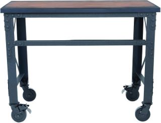 DURAMAX 46" INDUSTRIAL METAL AND WOOD WORK TABLE RRP £150