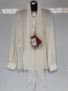 MAXMARA STUDIO FACELLA BLOUSE UK 12 WHITE RRP £285