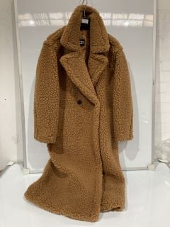 UGG GERTRUDE LONG TEDDY COAT MEDIUM CHESTNUT RRP £230