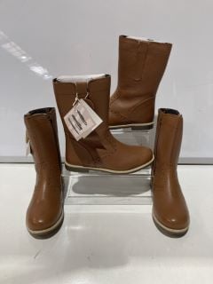 2 X JOHN LEWIS ISOBEL 2 BOOTS SIZE 32 TAN