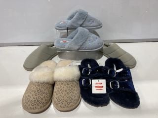 QTY OF ASSORTED FOOTWEAR ITEMS INCLUDING JOHN LEWIS LIGHT PINK SLIPPERS UK 8 TOTAL RRP £204