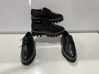 2 X JOHN LEWIS ANYDAY FEIGH SHOES SIZES EUR 37 EUR 38 BLACK