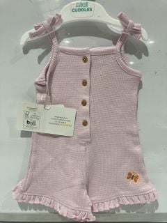 10 X MINI CUDDLES SINGLE ROMPER PINK SIZES 3-6 MONTHS & 9-12 MONTHS