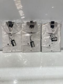 3 X JOHN LEWIS MARCELLA WING SLIM FIT WHITE SHIRT 14.5R TOTAL RRP £135