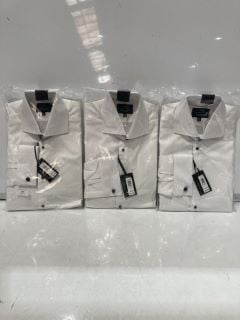 3 X JOHN LEWIS MARCELLA WING SLIM FIT WHITE SHIRT 14.5R TOTAL RRP £135