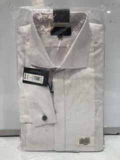 2 X JOHN LEWIS PLEAT POINT TAILORED FIT WHITE SHIRT SIZES 14.5R & 15.5R