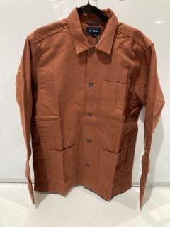 OLIVER SWEENEY TRAMORE RUST COTTON OVERSHIRT SIZE L RRP £179