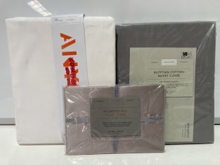 QTY OF ASSORTED ITEMS TO INCLUDE EGYPTIAN COTTON DUVET COVER KING DOVE