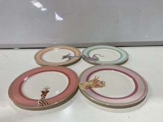 QTY OF ASSORTED ITEMS TO INCLUDE YVONNE ELLEN SET OF FOUR SIDE PLATES