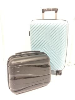 SMALL BLACK HAND LUGGAGE AND MY TRAVEL 20 INCH SKYE BLUE LUGGAGE CASE RRP £95