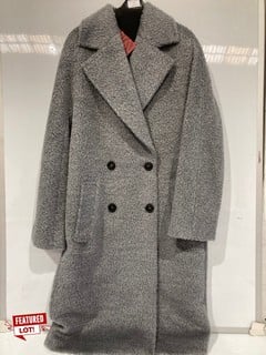 MAXMARA STUDIO ODIA FUR COAT GREY SIZE 14 RRP £980