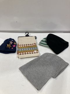 QTY OF ASSORTED ITEMS TO INCLUDE FAIR ISLE HAT MULTI 9-12 YEARS