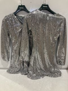 QTY OF JOHN LEWIS SEQUIN PARTY DRESS MULTI SIZE 12 RRP £180