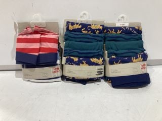 QTY OF ASSORTED JOHN LEWIS ITEMS TO INCLUDE 5 PACK TIGER TRUNKS MULTI TOTAL RRP £144