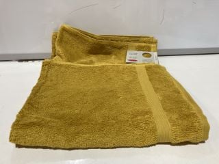 QTY OF JOHN LEWIS EGYPTIAN COTTON GUEST TOWEL MUSTARD