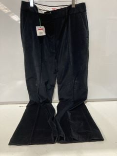 2 X JOHN LEWIS VELVET BOOTCUT TROUSERS BLACK UK 18 AND JOHN LEWIS BALLON TROUSERS BLACK UK 18 TOTAL RRP £124