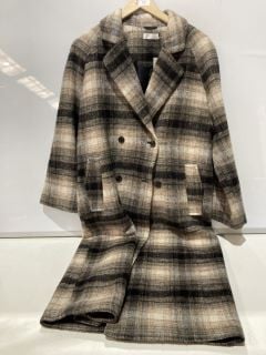 JOHN LEWIS AND/OR DARCEY CHECK COAT UK 8 MULTI RRP £169