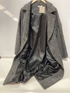 JOHN LEWIS AND/OR TAHLIA COAT UK 18 GREY/BLACK RRP £159