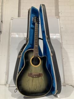 APPLAUSE AE-38 ACOUSTIC SEMI ELECTRIC GUITAR MULTI AND OVATION BLACK CASE RRP £250