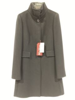 MAXMARA STUDIO AGNESE KNIT COAT BLACK SIZE 14 RRP £640