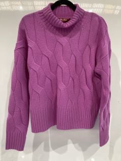 MAXMARA STUDIO ELGAR KNIT SWEATER PURPLE MEDIUM RRP £410