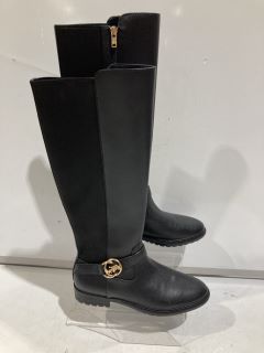 COACH FARRAH LEATHER KNEE HIGH BLACK BOOTS SIZE 7 RRP £118