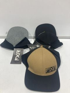 BOX OF ASSORTED ITEMS TO INCLUDE FXR VICTORY HAT