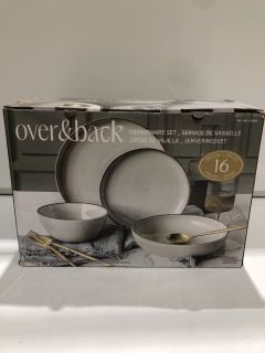 OVER AND BACK DINNERWARE SET 16 PIECES RRP £80