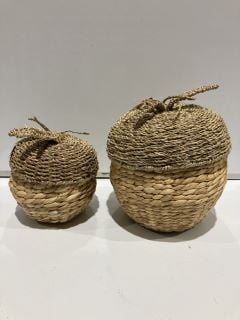 QTY OF TO INCLUDE HANDWOVEN BASKET