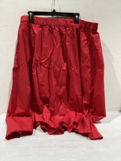 BOX OF ASSORTED ITEMS TO INCLUDE MONSOON RED SKIRT SIZE XL