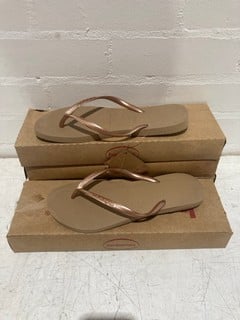 5 X HAVAIANAS FLIP FLOPS INCLUDING SLIM ROSE GOLD 39/40