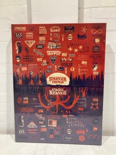 2 X STRANGER THINGS DECORATIVE CANVAS POSTER