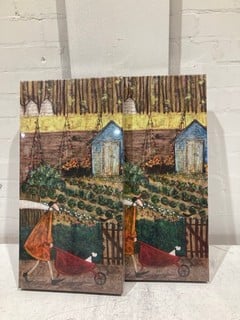 QTY OF SAM TOFT DECORATIVE FARM CANVAS