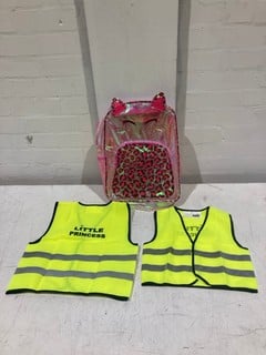 QTY OF ITEMS INCLUDING KIDS HIGH VIS VEST LARGE