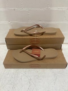 5 X HAVAIANAS FLIP FLOPS INCLUDING SLIM ROSE GOLD 39/40