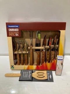 QTY OF ITEMS INCLUDING BAMBOO SLOTTED SPATULA 18 + ID MAY BE REQUIRED