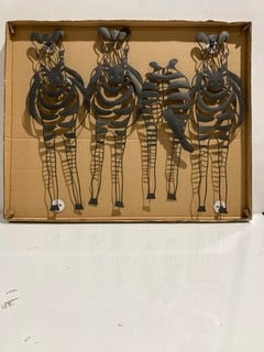 QTY OF SCULPTURAL ZEBRA WALL FRIEZE