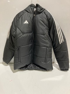 1 X ADIDAS BLACK PUFFER JACKET LARGE