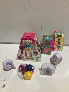 QTY OF ITEMS INCLUDING FLUFFIE STUFFIEZ MINI