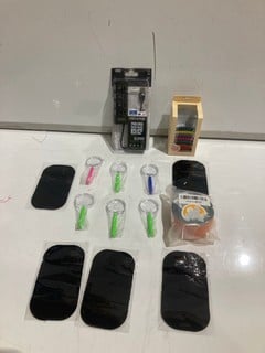 QTY OF ITEMS INCLUDING STEREO WIRED EARPHONES BLACK