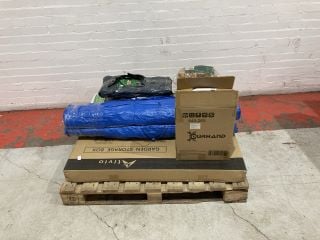 1 X PALLET OF GARDEN ITEMS TO INCLUDE FRIED KINDLING WOOD