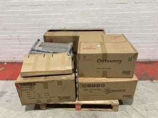 1 X PALLET OF ASSORTED INCOMPLETE FLAT PACK FURNITURE