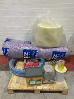 1 X PALLET OF DIY ITEMS TO INCLUDE CARPET UNDERLAY