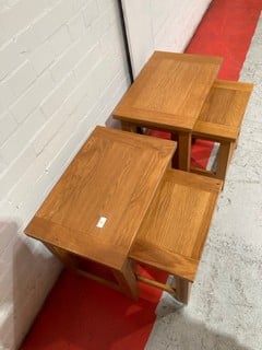 2X HALLOWOOD WAVERLEY OAK SIDE TABLES SET OF 2 £200