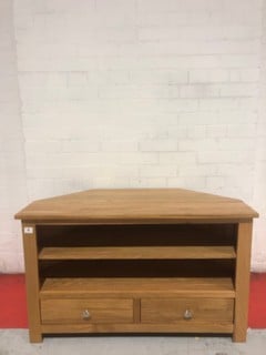 HALLOWOOD WAVERLY OAK TV UNIT WITH 2 DRAWERS IN LIGHT OAK £399