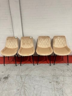 HALLOWOOD DINING CHAIRS SET WITH STURDY LEGS IN BEIGE £180