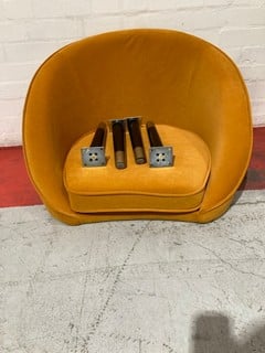 2X DERRYS OAKLEY TUB CHAIR- MUSTARD £300