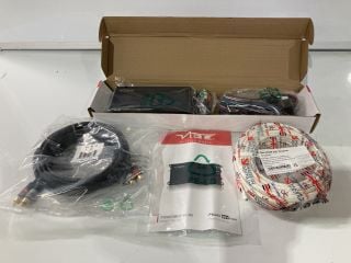 BOX OF ASSORTED GENERAL ITEMS TO INCLUDE VIBE POWERBOX 65.4M, LOGITECH ZONE LEARN HEADSET